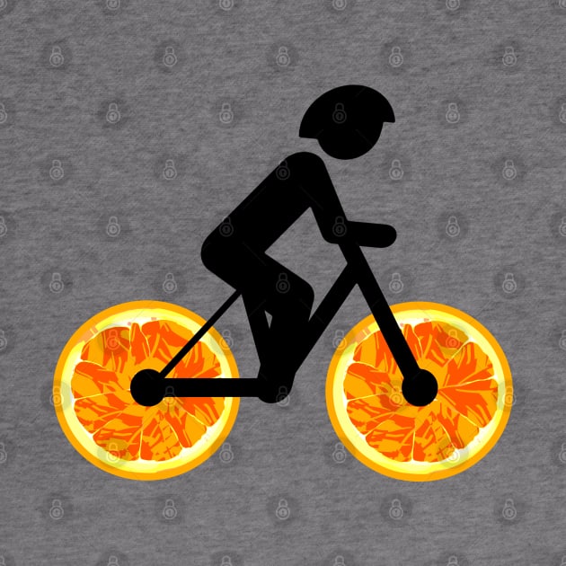 Orange Cyclist by SandraKC